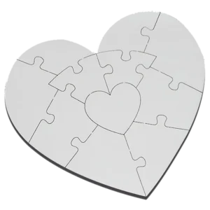 ROMPECABEZAS MDF CORAZON (CAJA CON 10 PIEZAS)